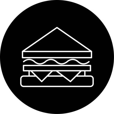 İş için basit sandviç simgesi, vektör illüstrasyonu