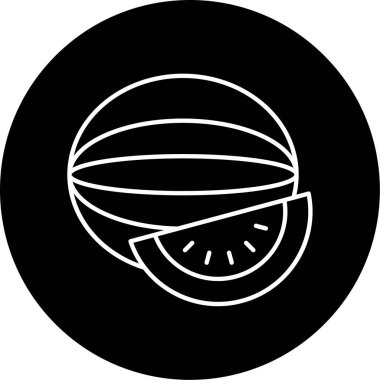 İş için basit karpuz simgesi, vektör illüstrasyonu