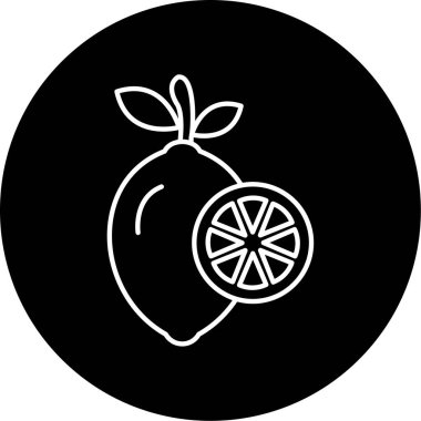 İş için limon simgesi, vektör illüstrasyonu