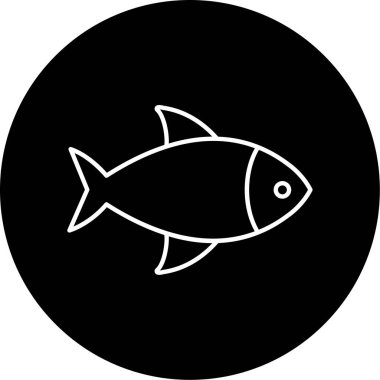 İş için basit balık simgesi, vektör illüstrasyonu