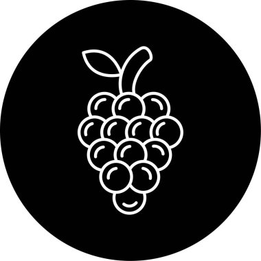 İş için basit üzüm simgesi, vektör illüstrasyonu