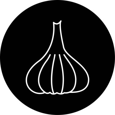 İş için basit sarımsak simgesi, vektör illüstrasyonu