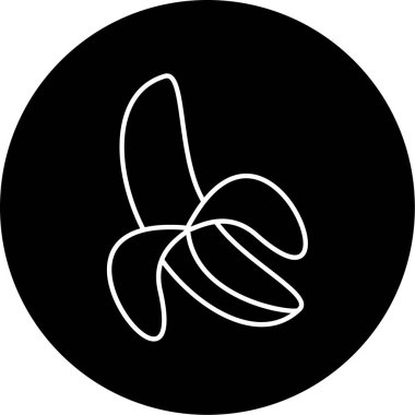 Muz iş için basit simge, vektör illüstrasyonu