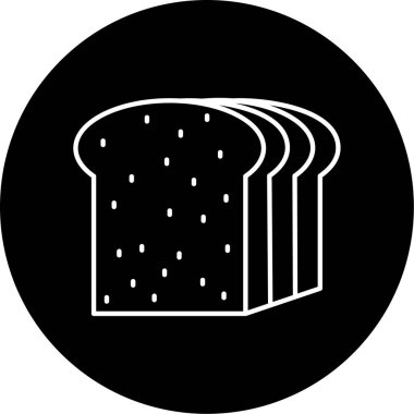 İş için basit ekmek simgesi, vektör illüstrasyonu