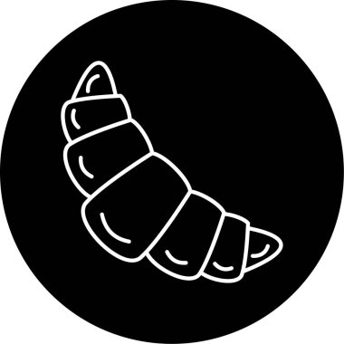 İş için kruvasan simgesi, vektör illüstrasyonu