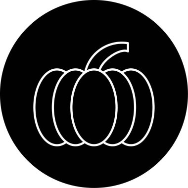 İş için basit bir balkabağı simgesi, vektör illüstrasyonu