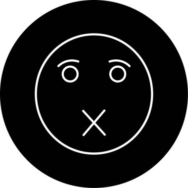 Sessizlik simgesi vektör illüstrasyonu