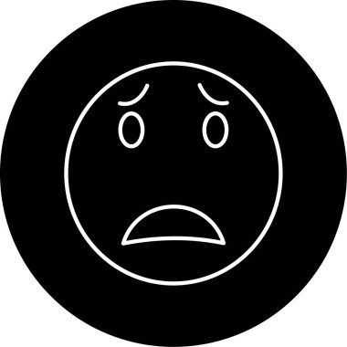 Korku simgesi vektör illüstrasyonu