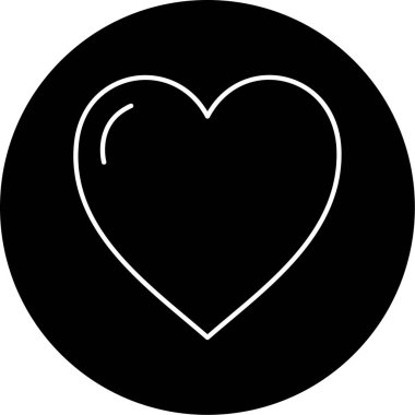 Kalp ikonu vektör illüstrasyonu