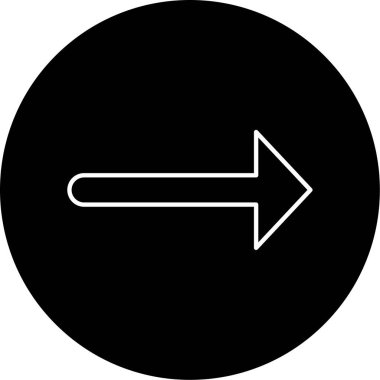 sağ ok simge vektör çizim