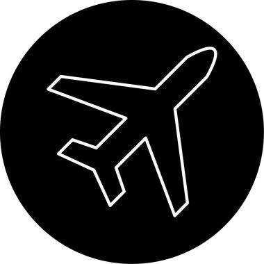 uçak ikonu vektör illüstrasyonu