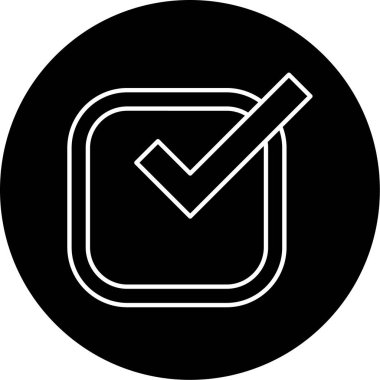 onay kutusu simgesi vektör çizimi