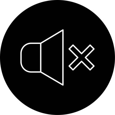 Ses Kapalı ikon vektör illüstrasyonu