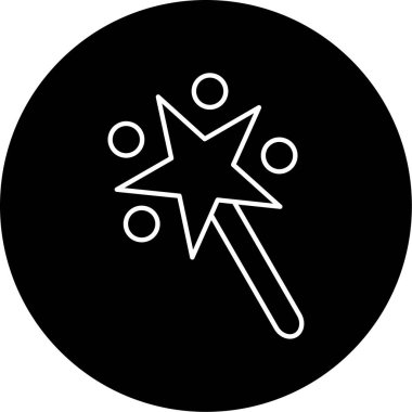 Sihirli çubuk simgesi vektör çizimi