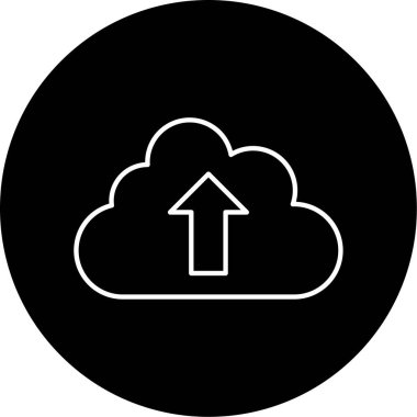 bulut gönderme simgesi vektör çizimi