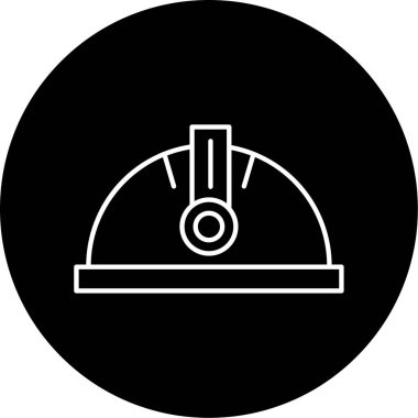 İnşaat miğferi ikon vektör illüstrasyonu