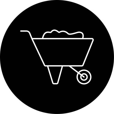 el arabası simgesi vektör illüstrasyonu