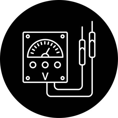 Voltmetre simge vektör çizim