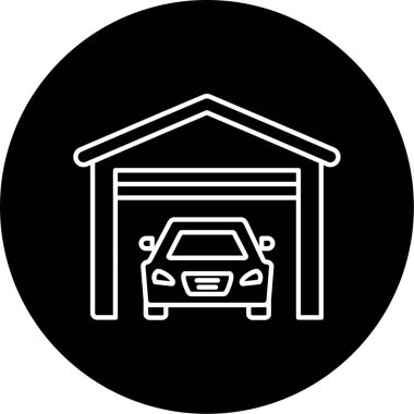 garaj simgesi vektör illüstrasyonu