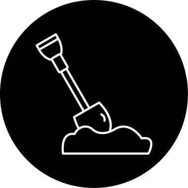 kürek simgesi vektör illüstrasyonu