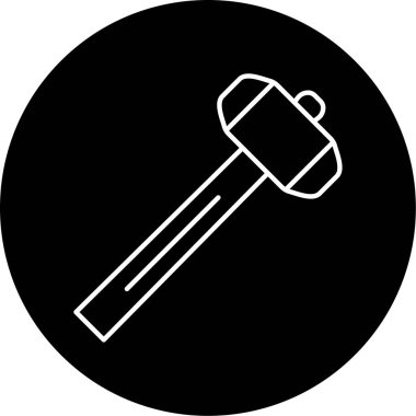 Çekiç ikonu vektör illüstrasyonu