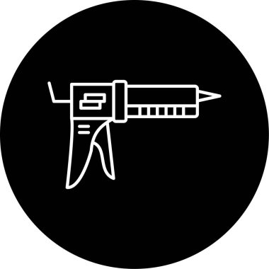 Caulk Gun ikon vektör illüstrasyonu