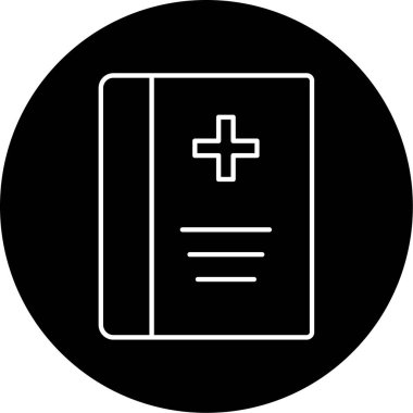 tıbbi kitap simgesi vektör illüstrasyonu