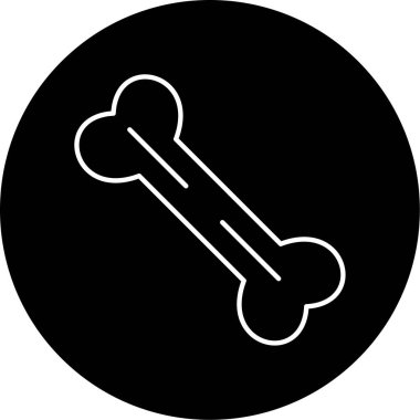 Kemik simgesi vektör illüstrasyonu