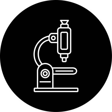 Mikroskop simgesi vektör çizimi