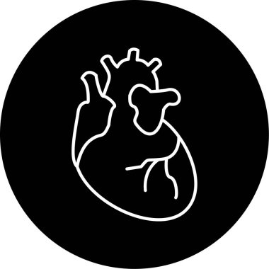 Kalp ikonu vektör illüstrasyonu