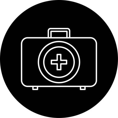 İlk Yardım Kutusu ikon vektör illüstrasyonuName