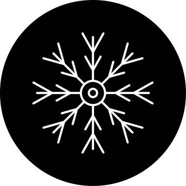 Snow flake simge vektör çizim