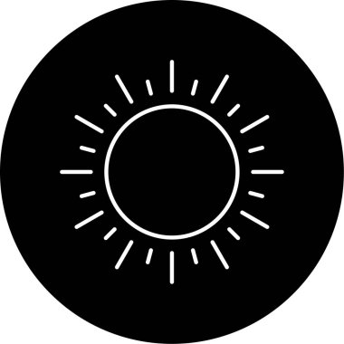 Güneş Simgesi Vektör illüstrasyonu