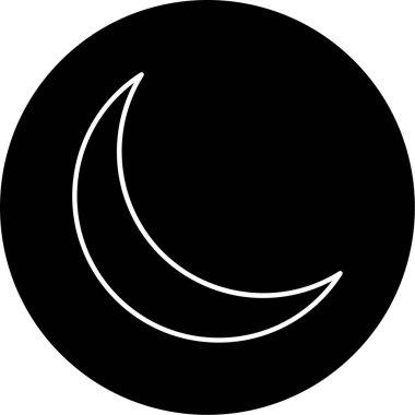 hilal ay ikonu vektör illüstrasyonu