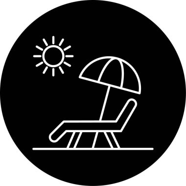 yaz ikonu vektör illüstrasyonu