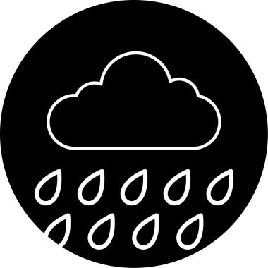 yağmur ikonu vektör illüstrasyonu