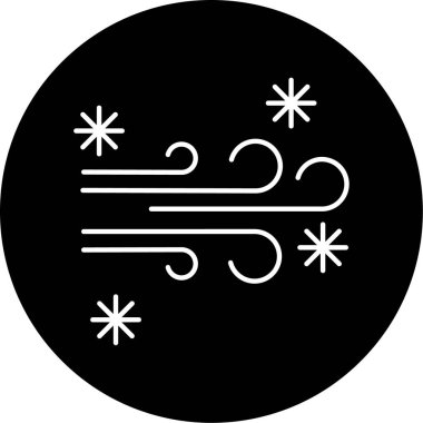 Kar fırtınası ikonu vektör illüstrasyonu