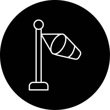 Rüzgar Yön simgesi vektör illüstrasyonu