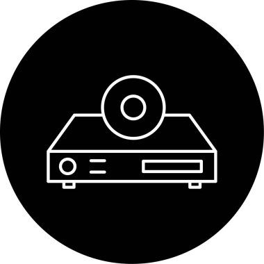 DVD player simge vektör çizim