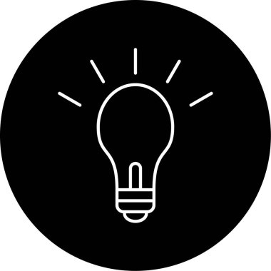 ampul simgesi vektör illüstrasyonu