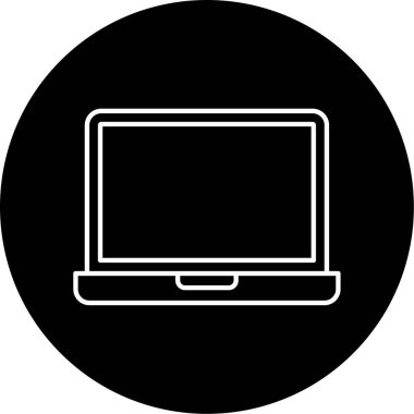 Dizüstü bilgisayar simgesi vektör çizimi