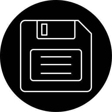 Disket disk simgesi vektör illüstrasyonu