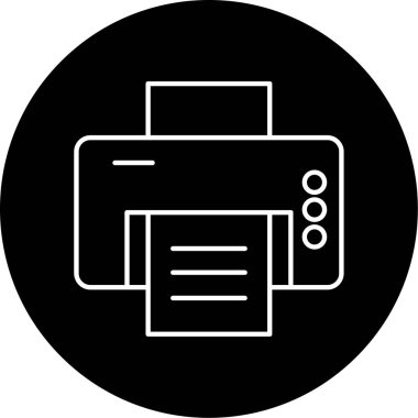 Yazıcı simgesi vektör illüstrasyonu