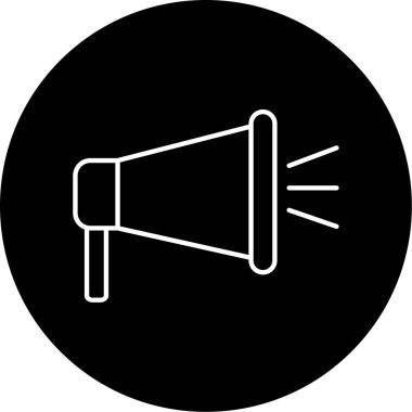 Megafon ikonu vektör illüstrasyonu