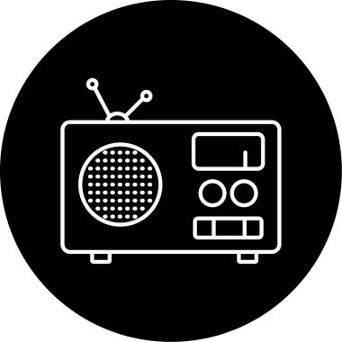 radyo simgesi vektör illüstrasyonu