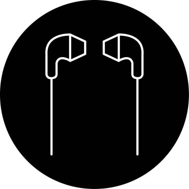 Kulaklık Simgesi vektör çizimi