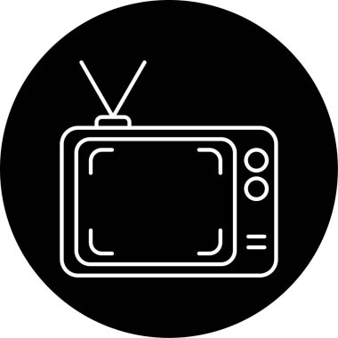 TV simgesi vektör illüstrasyonu