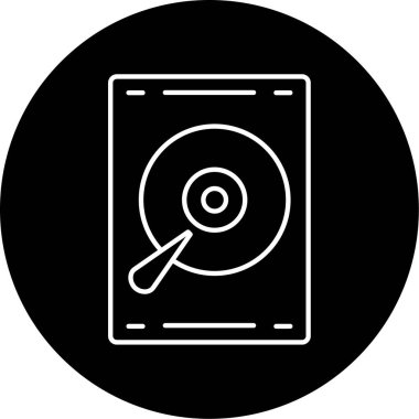 Sabit disk simge vektör çizim