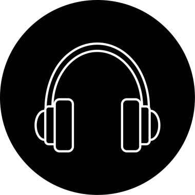 kulaklık simgesi vektör illüstrasyonu