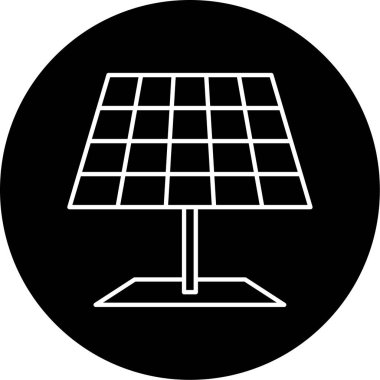 Güneş paneli ikon vektör illüstrasyonu